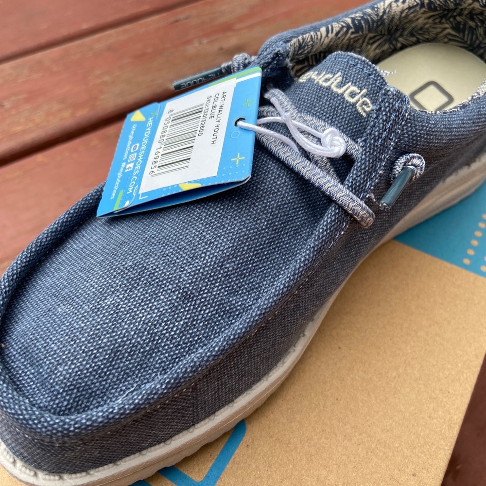 Kids Shoes Heydude Wally Youth Blue